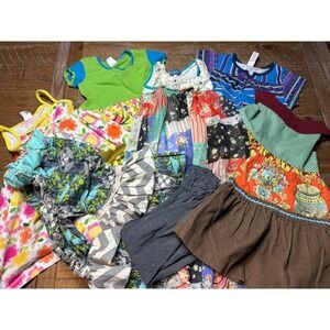 LOT Girls CLothing Size 5 5T KPea Tea Collection Persnickety Floral Star Summer